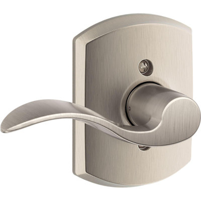 Accent Lever with Greenwich Trim Non-Turning Lock