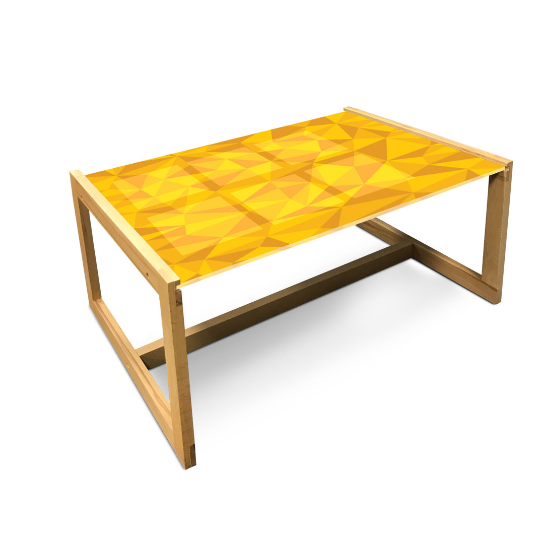 Couchtisch, Abstrakte Mosaik-Entwurf, Gelb, Gelb Orange