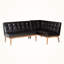 Ensemble de coin-repas en similicuir 2 pièces Isaacson, brun foncé, H 31,24 po x l 53,33 po x P 26,21 po