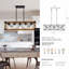 Lustre 5 lumières avec abat-jour Industrial Farmhouse-1960790921