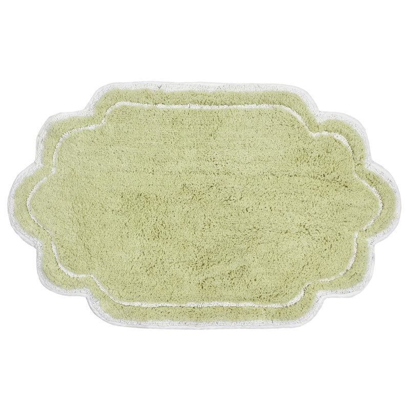 Tapis pour salle de bain Dobrinka, Vert, 24 po x 40 po (rectangulaire)