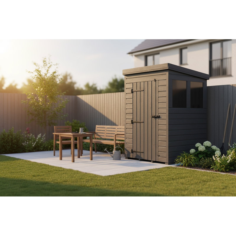 4x4 Pent Composite Shed