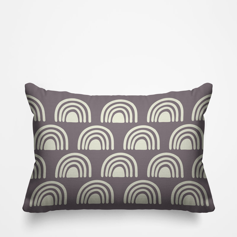 Coussin décoratif intérieur / extérieur Boho, Mauve