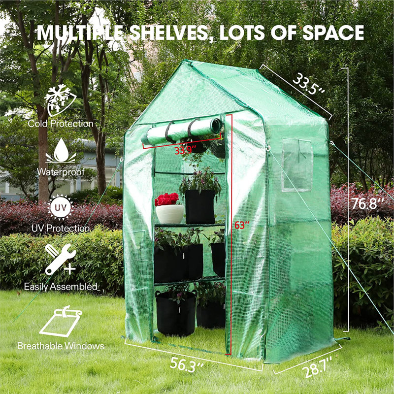 4.6' W x 2.3' D Hobby Greenhouse