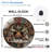 Christmas-Clock-Adorned-Fireplace Art - 12'' Modern Glass Wall Clock