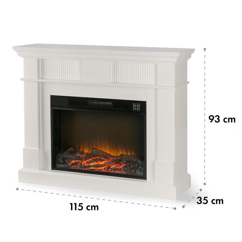 Klarstein 115cm W White Electric Fireplace