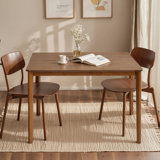 Seita Modern Farmhouse Square Table, Cozy Wooden Dining Table for 1-2 Persons, Ideal for Small Kitchen & Dinner Spaces