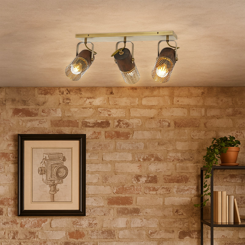 Metal Body Wooden Cap Microphone Semi-Flush Mount