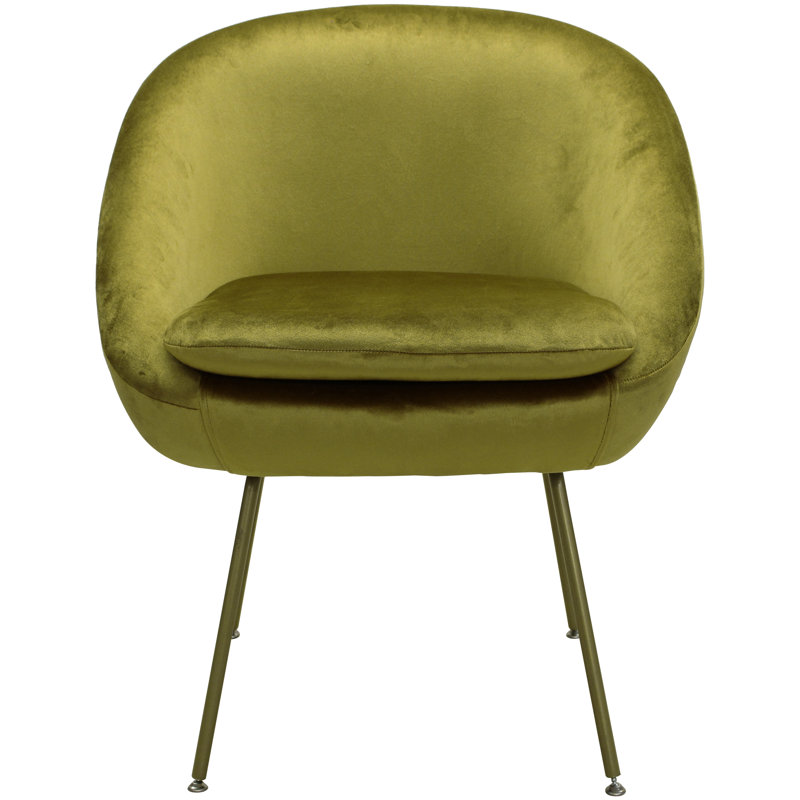 Chaise de salle à manger rembourrée Arpin, Or, Or