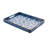 16" Blue And White Geometric Star And Trees Serving Tray With Handles
