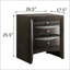 Table de chevet 2 tiroirs Grey Oak