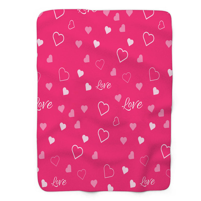 Couverture en sherpa de qualité supérieure Valentine XO - 1 pièce, Grand lit