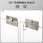Porte de douche semi-sans cadre l 60 po x H 72 po avec verre trempé transparent-95394751