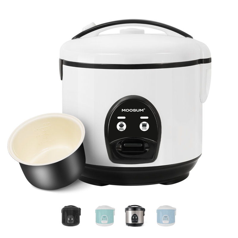 Rice Cooker Maker 10-Cup(Uncooked) with Steamer, Ceramic coating, BPA Free, Big capacity,, Silvery