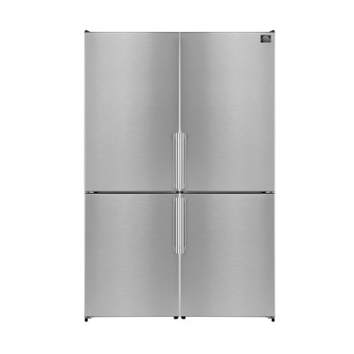 Guardia 46.8-Inch Side-by-Side Bottom Freezer Refrigerator Stainless Steel, 21.6 cu.ft -  Forno, FFFFD1778-48