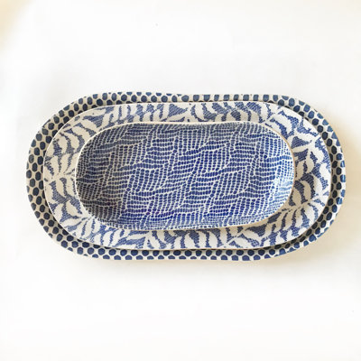 Cobalt Stoneware Platter