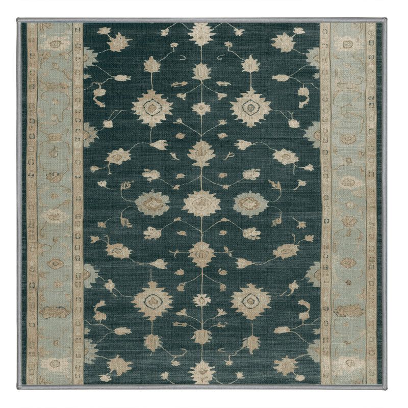 Tapis vert lavé à la machine, Carré 7 pi