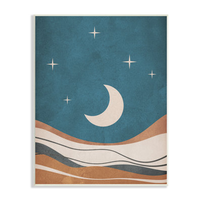 «Nighttime Moon Stars Abstract Desert Sands» par JJ Design House LLC - impression