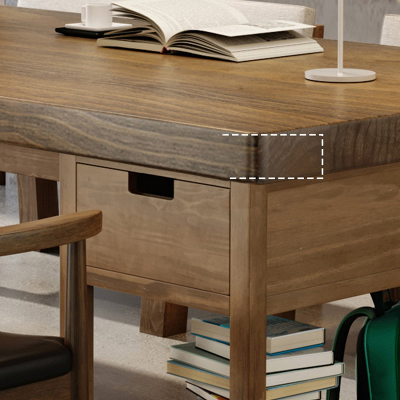 Picture color Rectangular Solid Wood with 1 drawers Executive Desk, 29.53" H x 62.99" W x 31.5" D