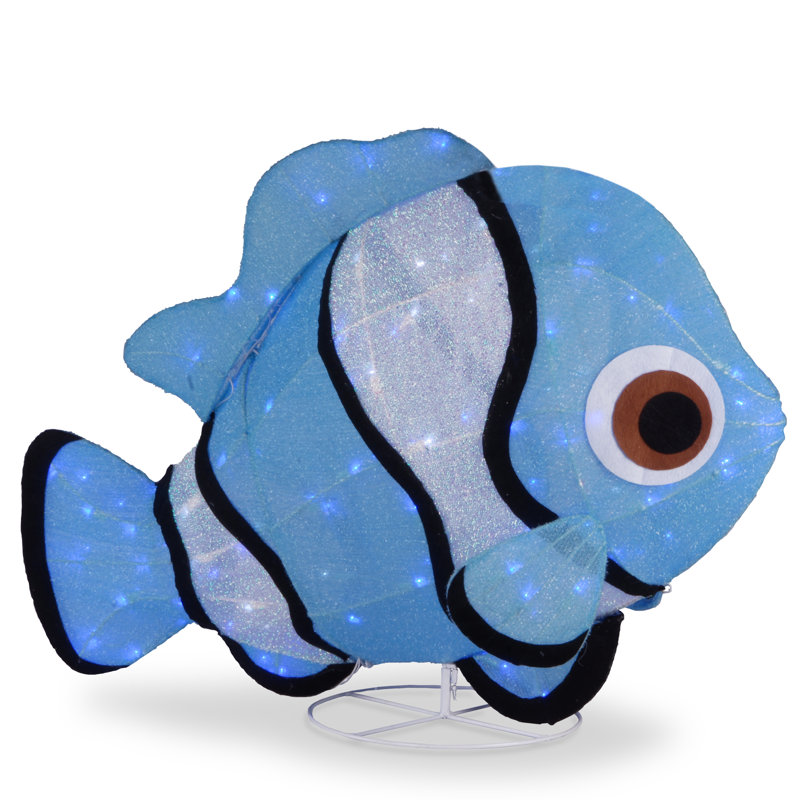38" Blue Clownfish with LED Lights