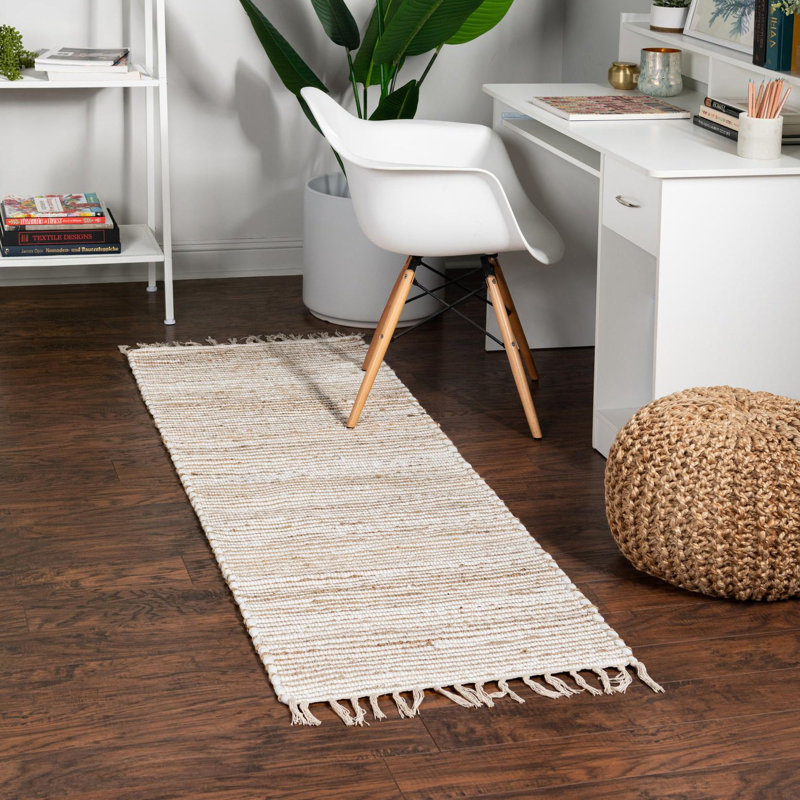 Flatweave Jute / Sisal and Cotton Indoor Rug, Runner 2'2" x 6'1"