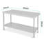 30 x 24 Inches Stainless Steel Table, Nsf Metal Prep Table with Adjustable Under Shelf and Wheels, Commercial Heavy Duty Worktable for Kitchen Restaurant Home Hotel
