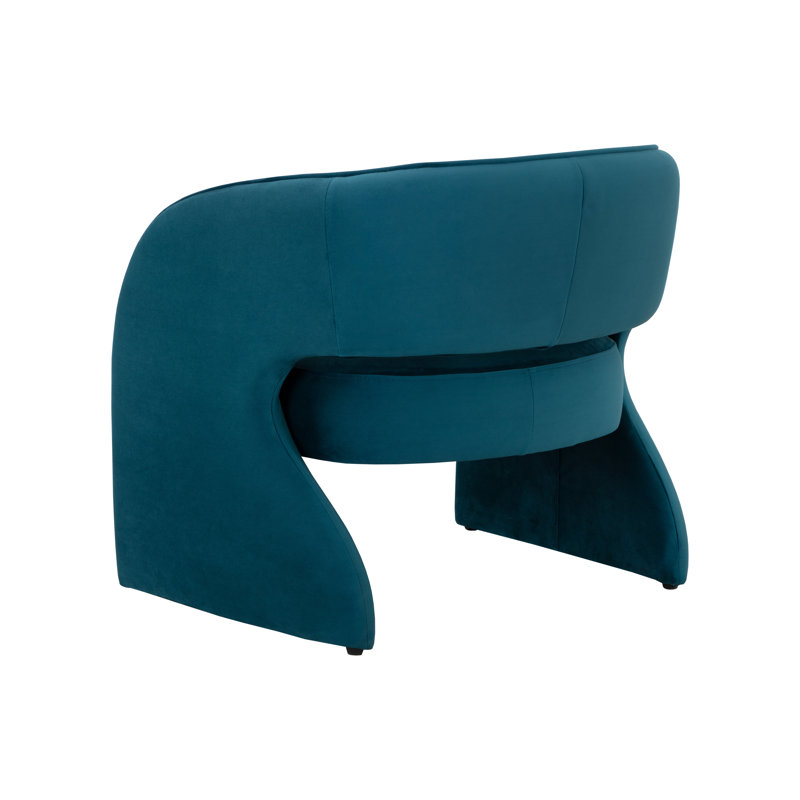 Lounge Chair, Teal Polyester