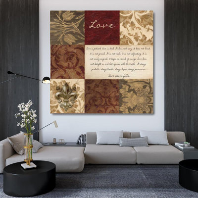 Red Barrel Studio® Greene, Taylor Gallery Wrapped Canvas Art Titled: LOVE IS PATIENT