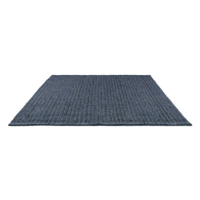 Craft Flatweave Chevron Area Rug in Denim