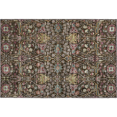 Premium Machine Washable Ducote AMF1132 Global Rug