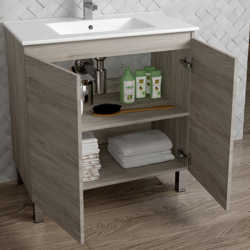 Sunset 32'' Bathroom Vanity Base Only, Pine
