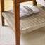 Mid-Century Walnut Coffee Table with Rattan Shelf – Space-Saving Boho Piece for Living Room, Easy to Assemble & Clean