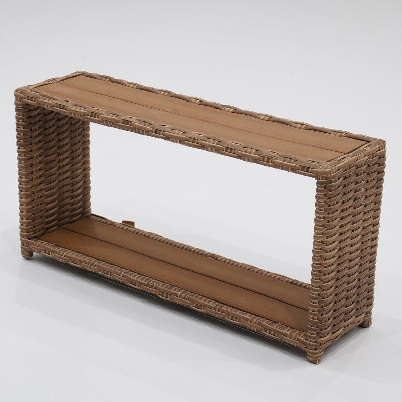 Phoebe Rectangular Outdoor Side Table, 10.6" In. W 36.2" In. D