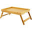 Table-plateau en bambou avec pieds pliants et plateaux de service