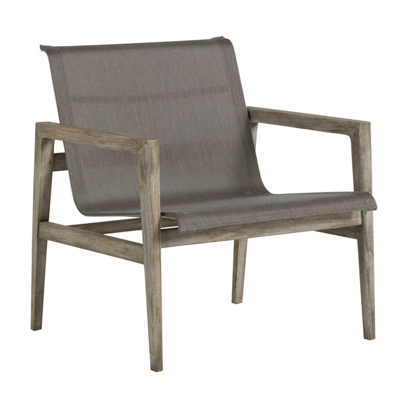 Coast Patio Lounge Chair, Oyster Teak Frame/Gray Sling