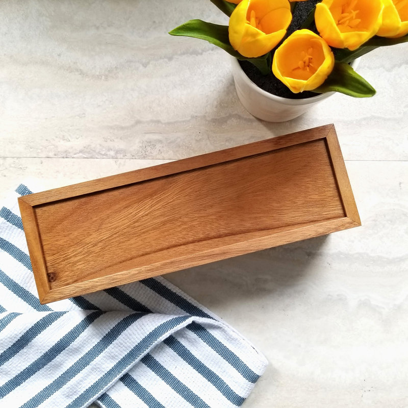 Acacia Tea Box, 4 Sections