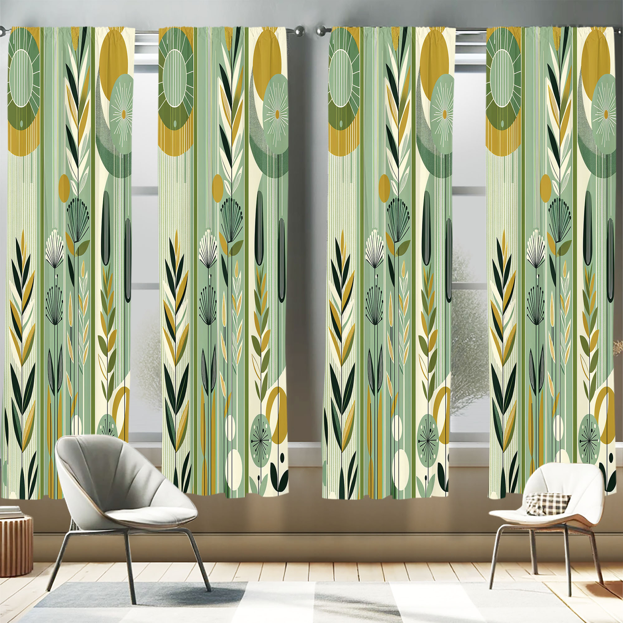 Mossy Grove Quilted Curtains NCU0NNT2331