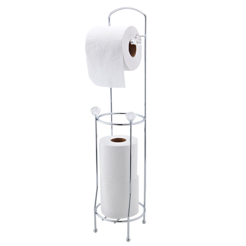 Free Standing Toilet Paper Holder, Chrome
