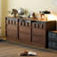 Armoire d'appoint en bois manufacturé et brun noisette