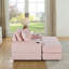 Canapé avec 2 coussins décoratifs et un repose-pieds, Canapé Comfy Sofa-130187455-130187458