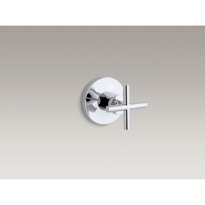 Purist® Valve Trim with Cross Handle for Transfer Valve, Requires Valve, Polished Chrome