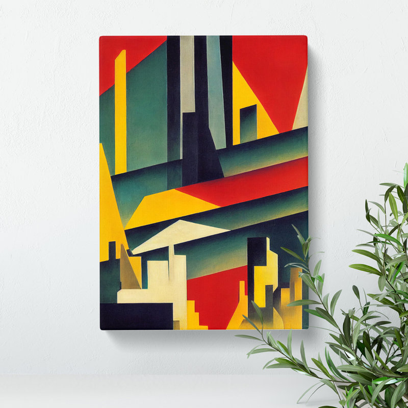XV1022-4428X The Abstract Architecture No.3 - Print, No Matte, 50cm H x 35cm W, Wrapped Canvas
