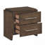 Table de chevet à deux tiroirs 1 pièce, meubles en bois, bois d'hévéa massif