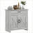 Sideboard, Farmhouse Barn Door with Drawer &amp; Adjustable Shelf, Stone Gray | MDF | Particleboard