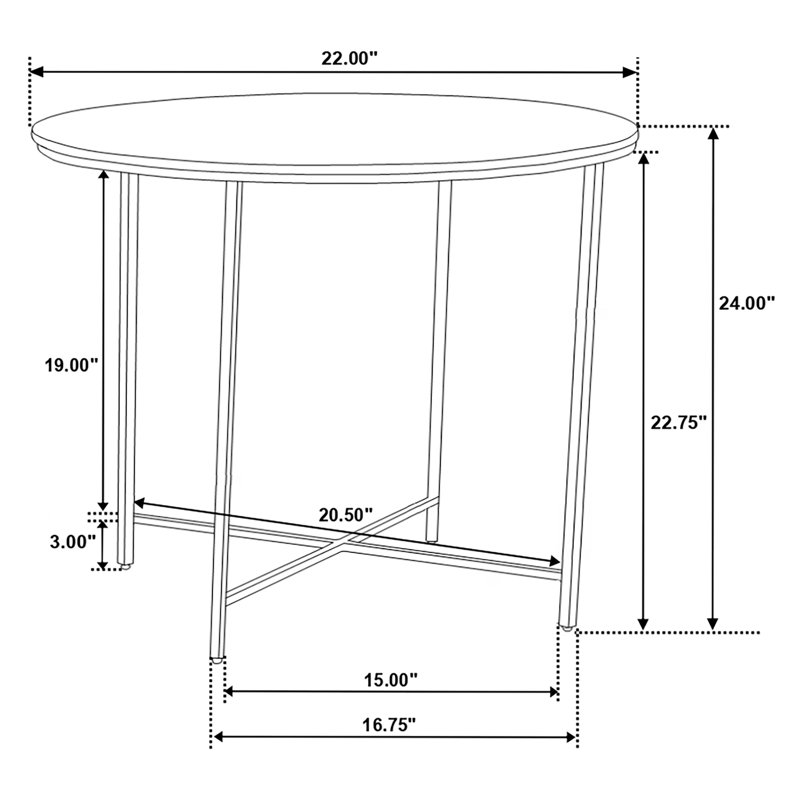 Ensemble de tables basses et de tables rondes en marbre Ellison