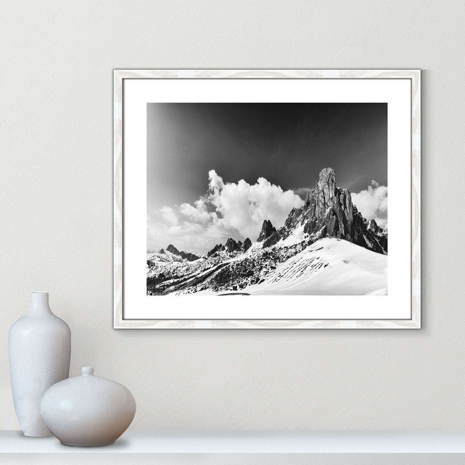 Dragon's Tail by Lars Van De Goor, 21.5" H x 25.5" W x 0.75" D, White Framed