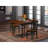 5 Piece Kitchen Table & Chairs Set Includes a Rectangle Dining Room Table with Dropleaf and 4 Dining Chairs, Black & Cherry-12821412-12821408-12821410