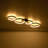 4 - Light 35" Minimalist Dimmable Led Rings Circle Semi Ceiling Fixture