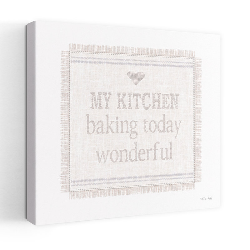 «Bake Today Wonderful Contemporary», art typographique, H 36 po x l 36 po