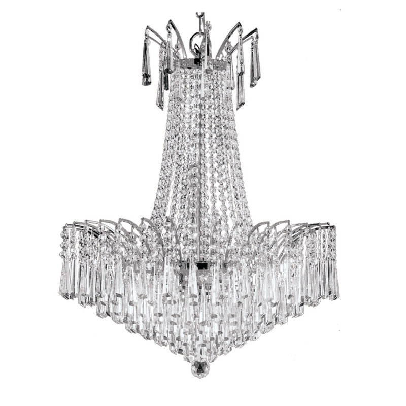 Lustre en cristal de la collection Carly-Jade en or 16 x 16, Chrome, 11
